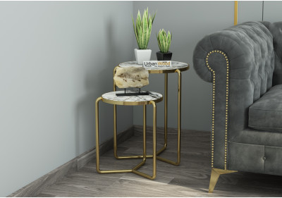 Marigold Nested Table with Marble Top 