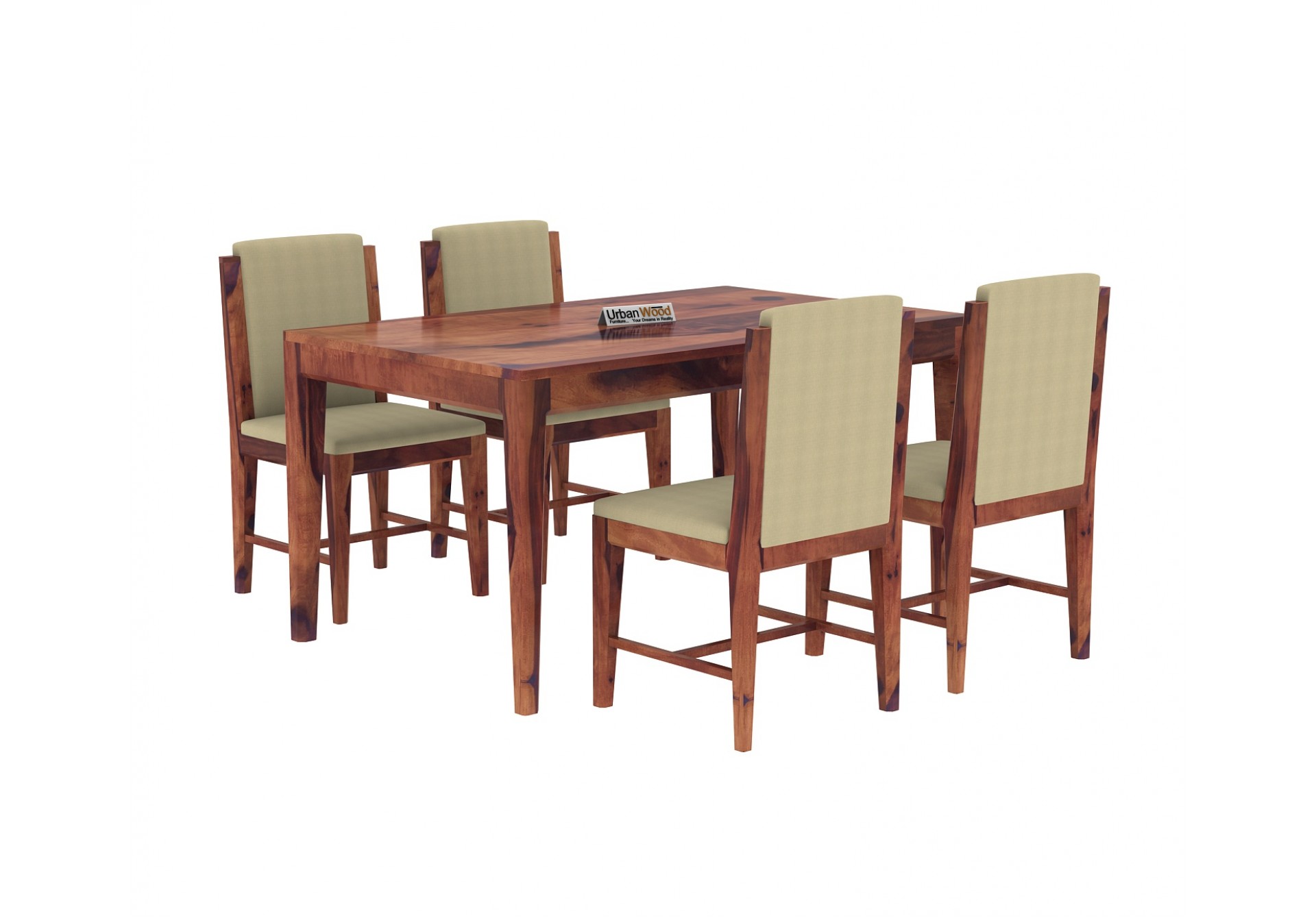 Buy Deck 4-Seater Dining table set (Teak Finish) Online India : Urbanwood